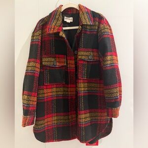 For The Republic Women's Colorful Plaid Utility Jacket. Size M
